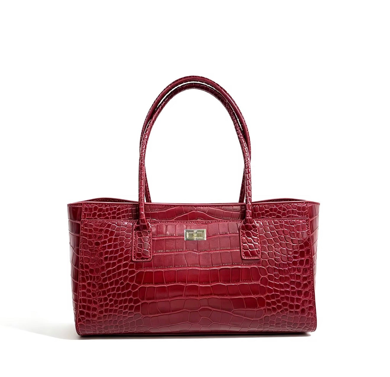Maroon Croco Bag